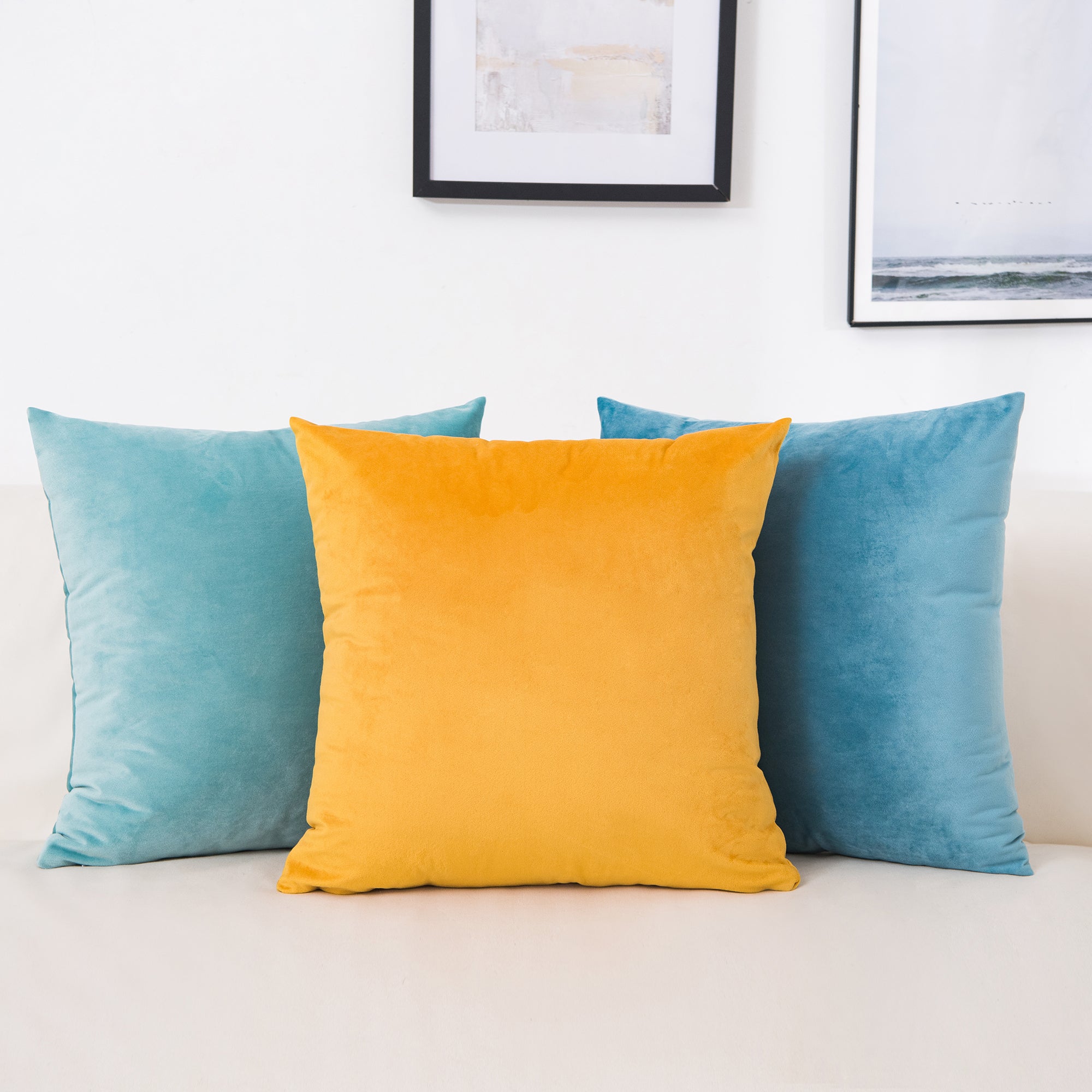 Velvet Fabric Cushion Cover ( 8 color options)