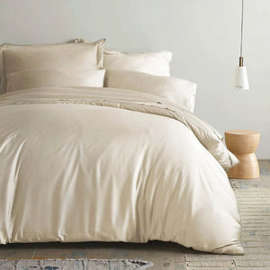 100% Bamboo Duvet Cover Set - White Color