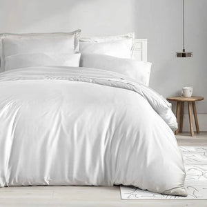 100% Bamboo Duvet Cover Set - White Color