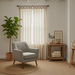 Load image into Gallery viewer, 20% French Linen 80% TENCEL Curtain/Drape (2 pcs) - Semi Sheer
