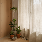 Load image into Gallery viewer, 20% French Linen 80% TENCEL Curtain/Drape (2 pcs) - Semi Sheer

