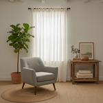 Load image into Gallery viewer, 20% French Linen 80% TENCEL Curtain/Drape (2 pcs) - Semi Sheer
