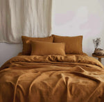 Load image into Gallery viewer, Linen Sheet Set -- Dusty Orange (4 pcs)
