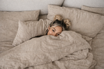 Load image into Gallery viewer, 55% French Linen 45% Cotton Duvet Cover Set - Dark Oatmeal Color
