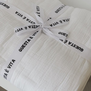 Muslin Cotton Sheet Set - White Color (4 pcs)