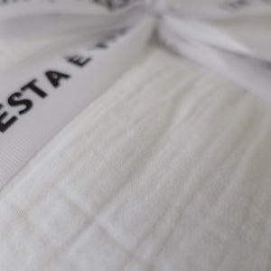 Muslin Cotton Sheet Set - White Color (4 pcs)