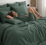 Load image into Gallery viewer, Muslin Cotton Duvet Cover Set - Mushroom Color
