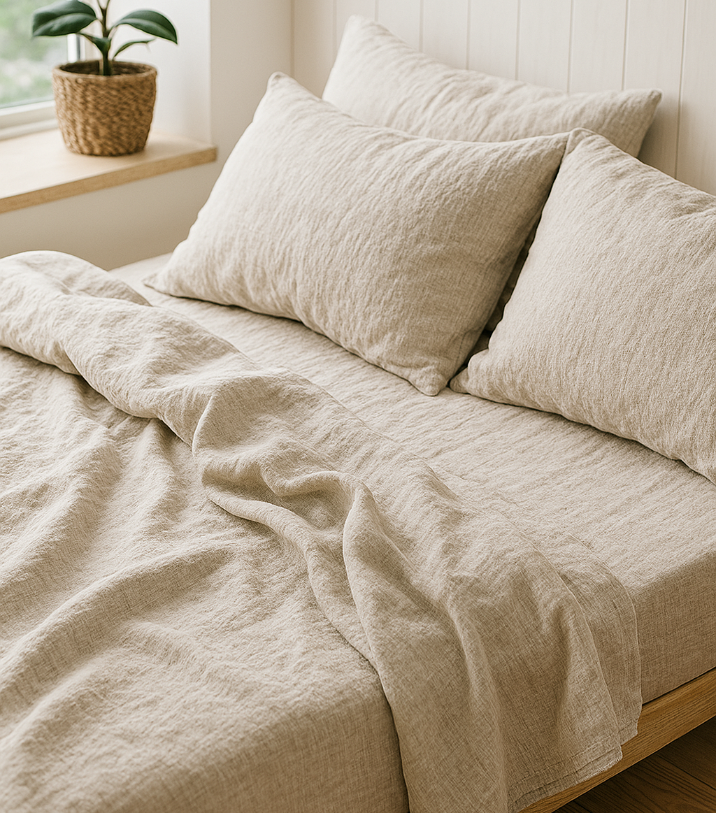 Tencel Linen Sheet Set - Oatmeal Color (4 pcs)