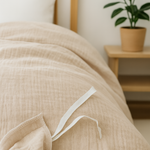 Load image into Gallery viewer, Muslin Cotton Duvet Cover Set - White Color
