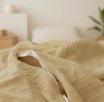 Load image into Gallery viewer, Muslin Cotton Duvet Cover Set - Sand Color
