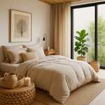 Load image into Gallery viewer, Muslin Cotton Duvet Cover Set - White Color
