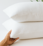 Load image into Gallery viewer, Muslin Cotton Duvet Cover Set - White Color
