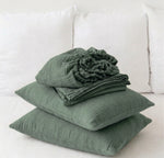 Load image into Gallery viewer, Muslin Cotton Sheet Set - Dark Sage Color (4 pcs)
