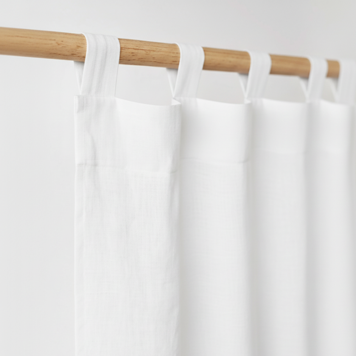 20% French Linen 80% TENCEL Curtain/Drape (2 pcs) - Semi Sheer