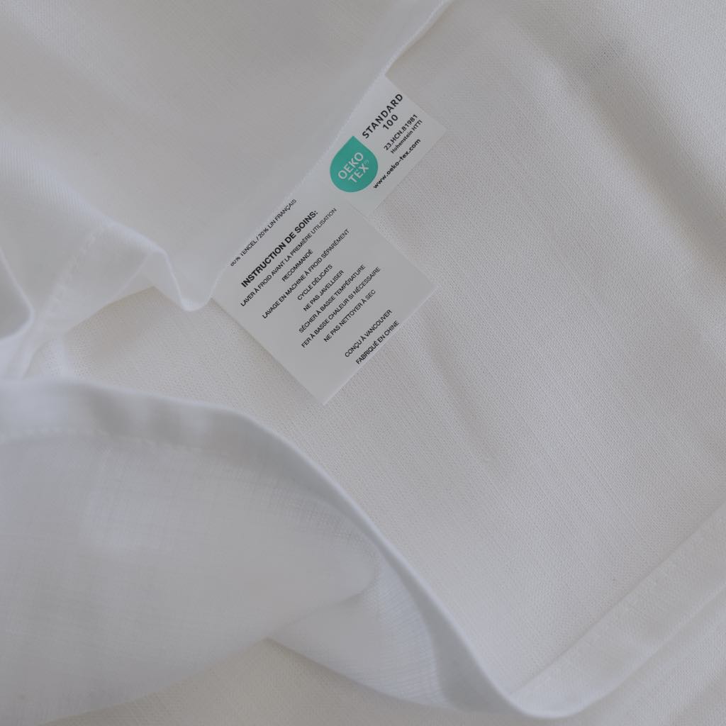 80%TENCEL 20% Linen Duvet Cover Set - White Color