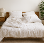Load image into Gallery viewer, 80%TENCEL 20% Linen Duvet Cover Set - White Color
