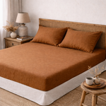 Load image into Gallery viewer, Linen Fitted Sheet with Two Pillowcases (3 PCS)

