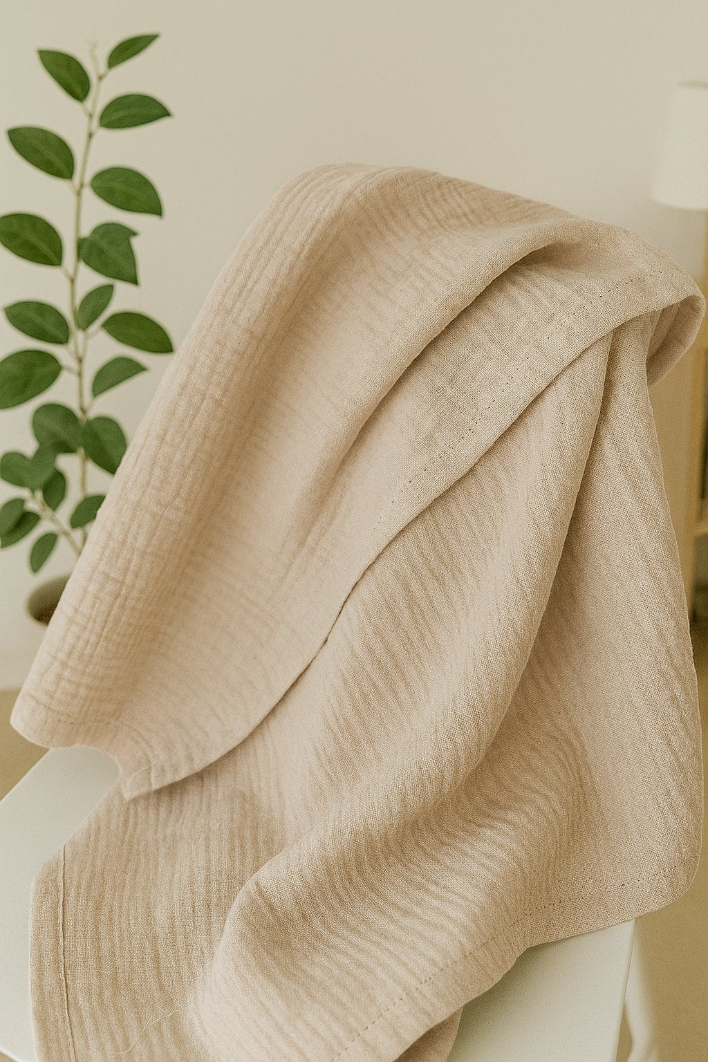 Muslin Cotton Duvet Cover Set - White Color