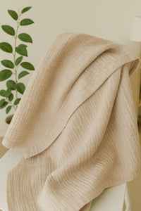 Muslin Cotton Duvet Cover Set - White Color