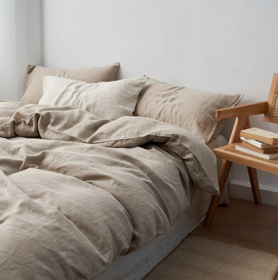 Natural Linen Duvet Cover - Oatmeal Color