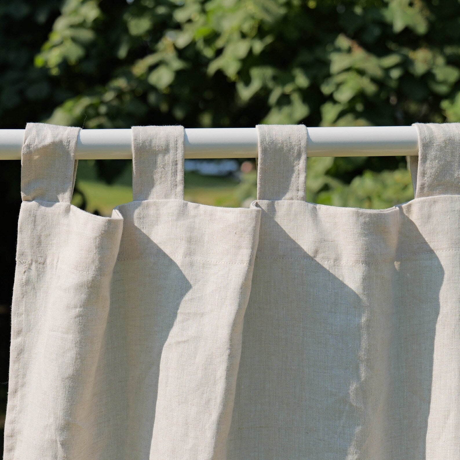 100% French Linen Curtain/Drape (2 pcs) - Semi Sheer