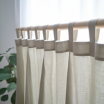 Load image into Gallery viewer, 100% French Linen Curtain/Drape (2 pcs) - Semi Sheer
