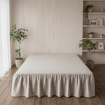 Load image into Gallery viewer, 80% TENCEL 20% French Linen Ruffled Bed Skirt - Off-white Color
