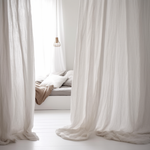 Load image into Gallery viewer, 100% French Linen Curtain/Drape (2 pcs) - Semi Sheer
