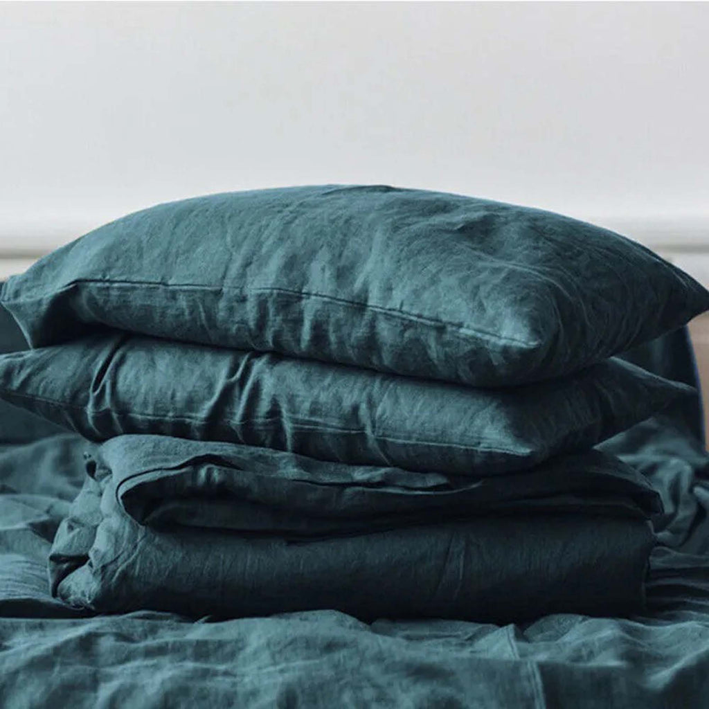 Linen Pillowcase - Dark Teal