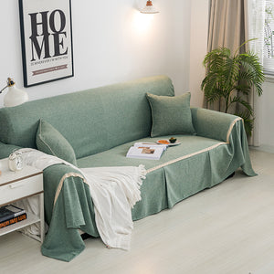 Anti Scratch Sofa Slipcover - Pastel Green